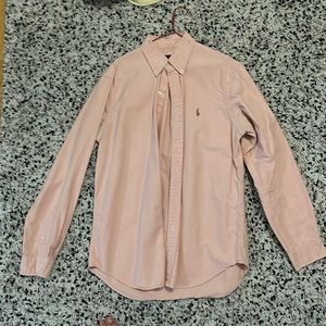 RALPH LAUREN Mens Button Down Shirt - M, Salmon